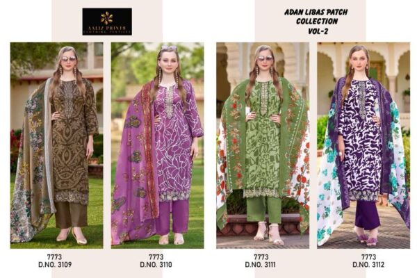 Aaliz Adan Libas Patch Vol 2 Cotton Digital Printed Dress Material Wholesale Catalog Collection Exporter - Image 5