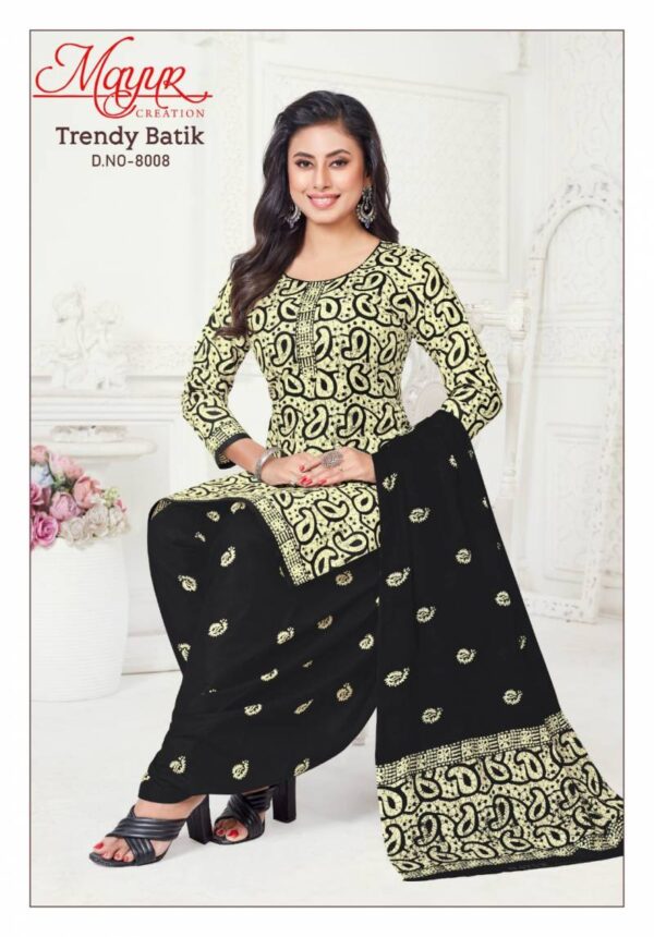 Mayur Trendy Batik Vol 8 Printed Patiyala Dress Material Wholesale Catalog Collection Exporter - Image 5