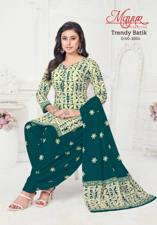 Mayur Trendy Batik Vol 8 Printed Patiyala Dress Material Wholesale Catalog Collection Exporter - Image 7