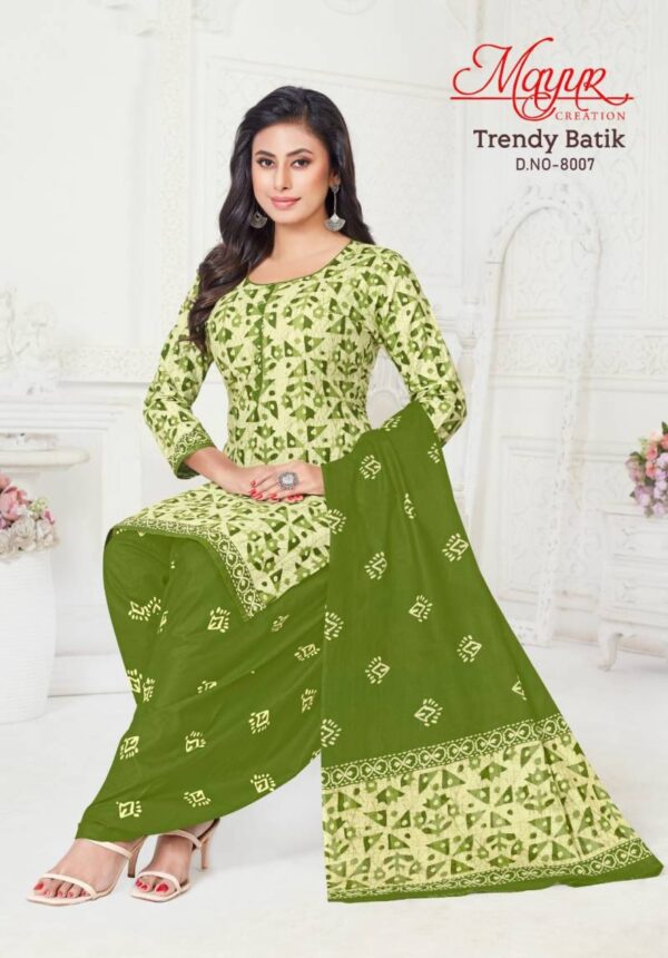 Mayur Trendy Batik Vol 8 Printed Patiyala Dress Material Wholesale Catalog Collection Exporter - Image 8