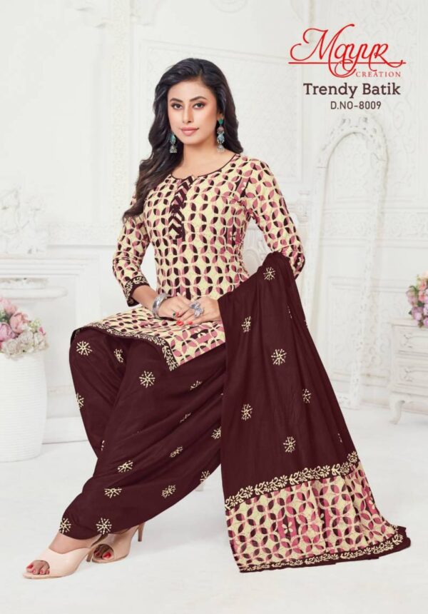 Mayur Trendy Batik Vol 8 Printed Patiyala Dress Material Wholesale Catalog Collection Exporter - Image 9
