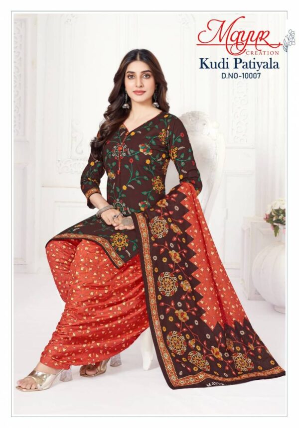 Mayur Kudi Patiyala Vol 10 Patiyala Cotton Dress Material Wholesale Catalog Collection Exporter - Image 2