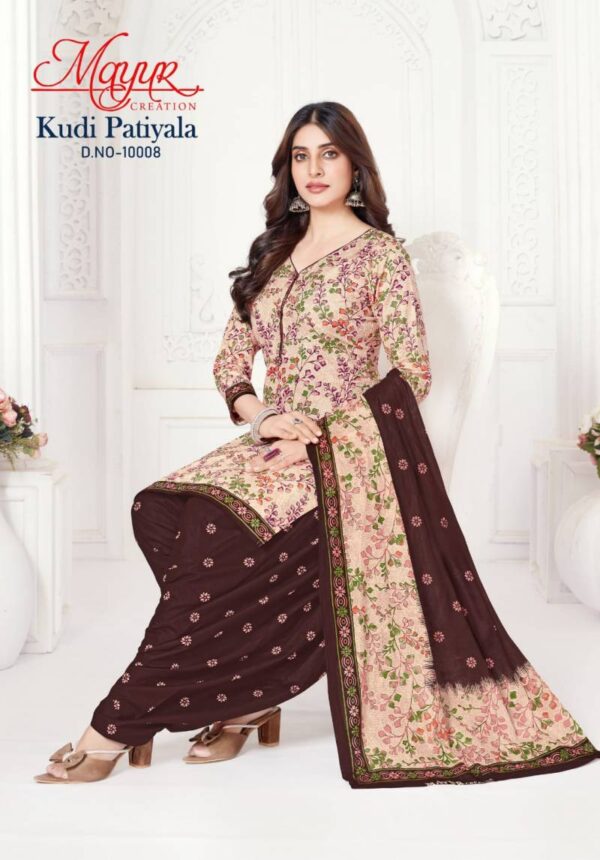 Mayur Kudi Patiyala Vol 10 Patiyala Cotton Dress Material Wholesale Catalog Collection Exporter - Image 8