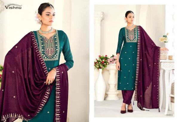 Vishnu Sanwali Vol 2 Vichitra Silk Fancy Dress Material Wholesale Catalog Collection Exporter - Image 5