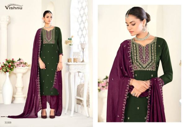 Vishnu Sanwali Vol 2 Vichitra Silk Fancy Dress Material Wholesale Catalog Collection Exporter - Image 2