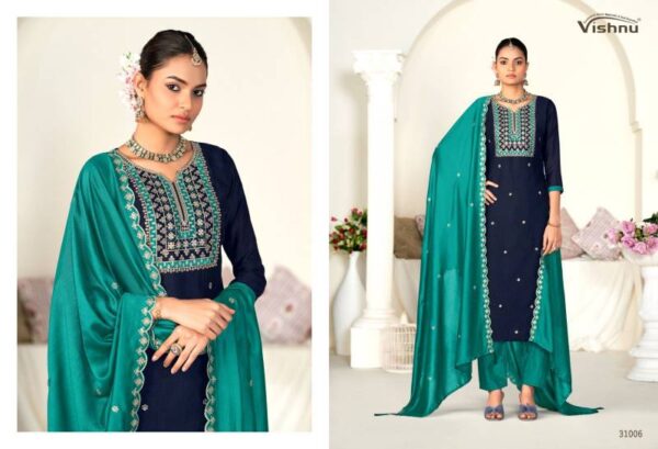 Vishnu Sanwali Vol 2 Vichitra Silk Fancy Dress Material Wholesale Catalog Collection Exporter - Image 6