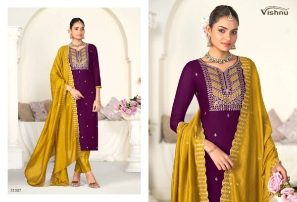 Vishnu Sanwali Vol 2 Vichitra Silk Fancy Dress Material Wholesale Catalog Collection Exporter - Image 8