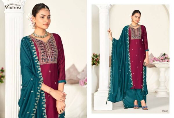 Vishnu Sanwali Vol 2 Vichitra Silk Fancy Dress Material Wholesale Catalog Collection Exporter - Image 9
