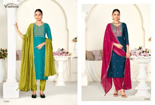 Vishnu Sanwali Vol 2 Vichitra Silk Fancy Dress Material Wholesale Catalog Collection Exporter - Image 10