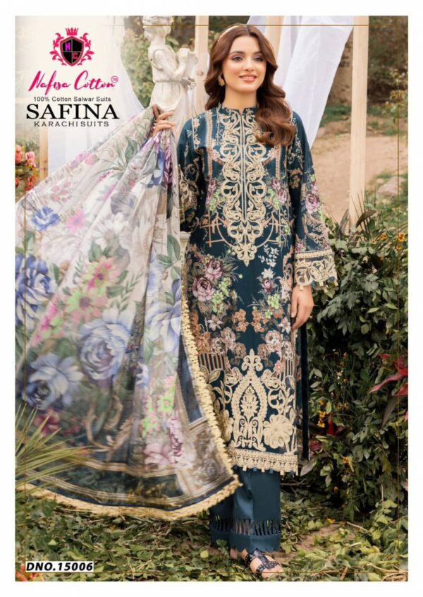 Nafisa Safina Vol 15 Soft Cotton Digital Printed Dress Material Wholesale Catalog Collection Supplier - Image 2