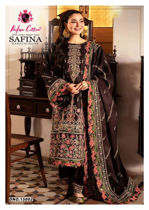 Nafisa Safina Vol 15 Soft Cotton Digital Printed Dress Material Wholesale Catalog Collection Supplier - Image 3