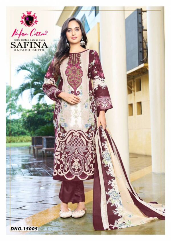 Nafisa Safina Vol 15 Soft Cotton Digital Printed Dress Material Wholesale Catalog Collection Supplier - Image 5