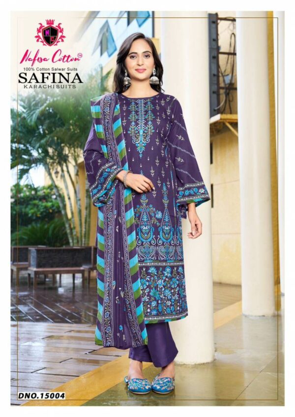 Nafisa Safina Vol 15 Soft Cotton Digital Printed Dress Material Wholesale Catalog Collection Supplier - Image 6