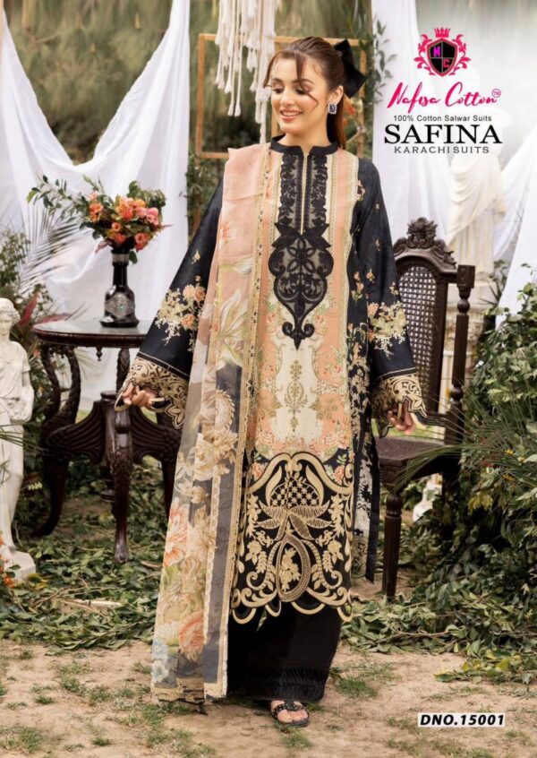 Nafisa Safina Vol 15 Soft Cotton Digital Printed Dress Material Wholesale Catalog Collection Supplier - Image 7
