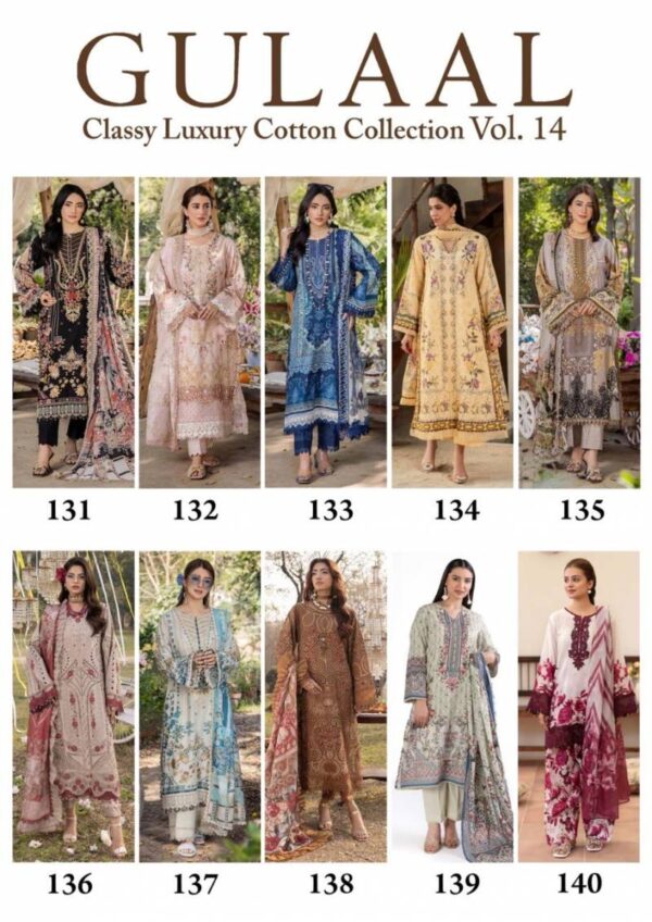 Gulaal Classy Luxury Cotton Collection Vol 14 Dress Material Wholesale Catalog Collection Supplier - Image 11