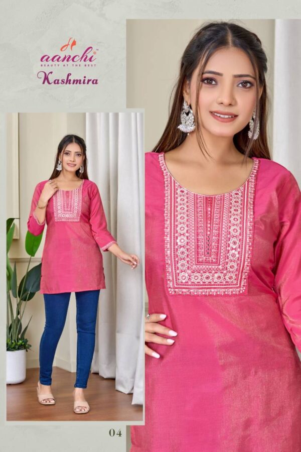 Aanchi Kashmira Roman Shimmer Short Tops Wholesale Catalog Collection Supplier - Image 6