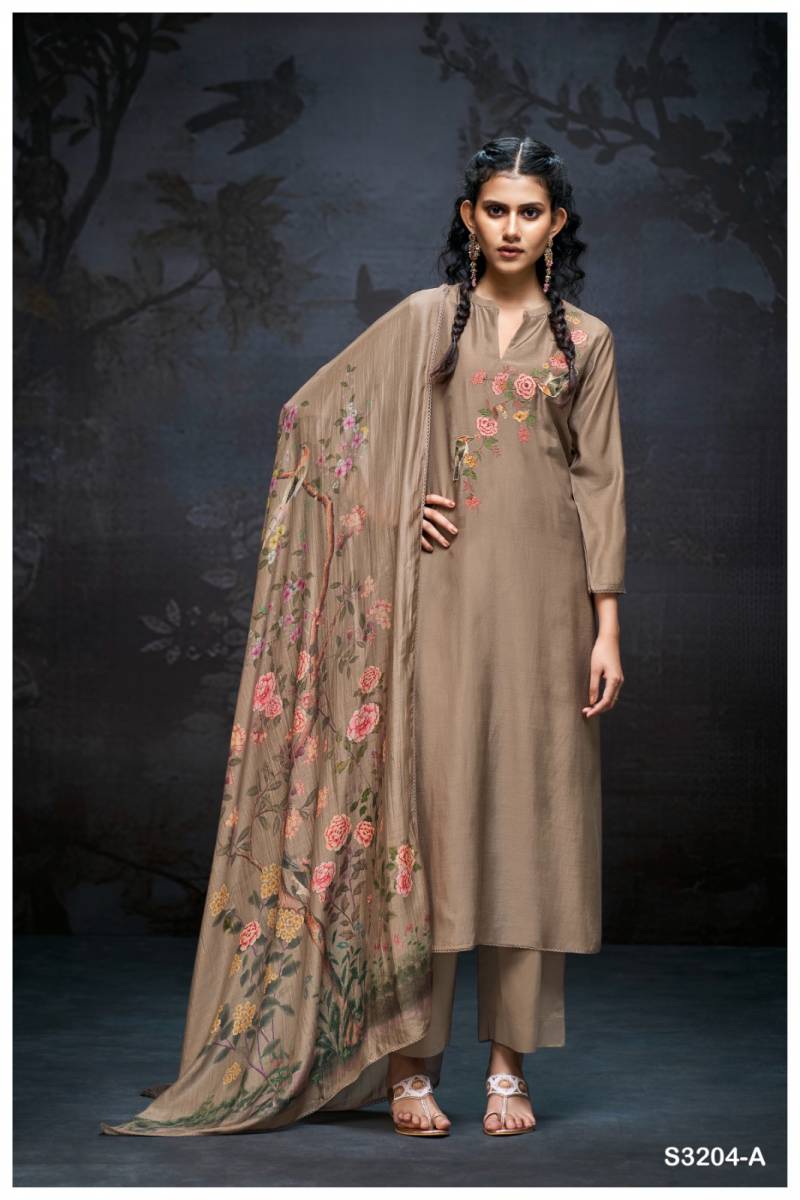 Ganga Elaine Bemberg Silk Printed Salwar Kameez Wholesale Catalog Collection Supplier - Image 3