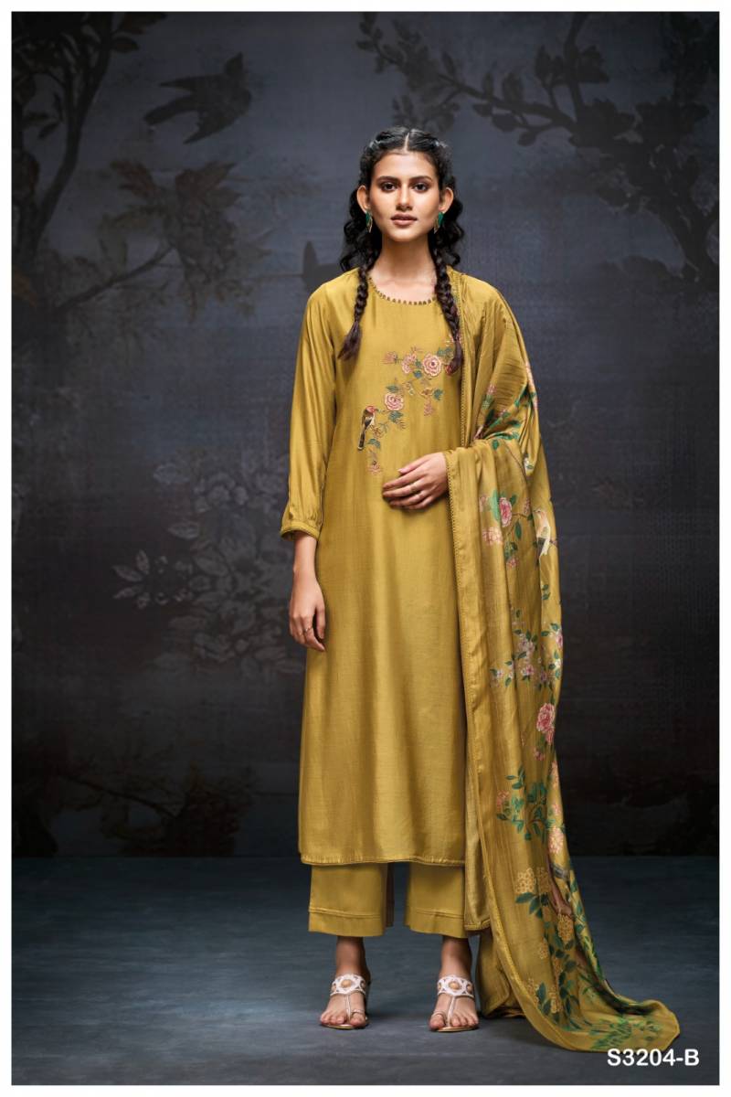 Ganga Elaine Bemberg Silk Printed Salwar Kameez Wholesale Catalog Collection Supplier - Image 4