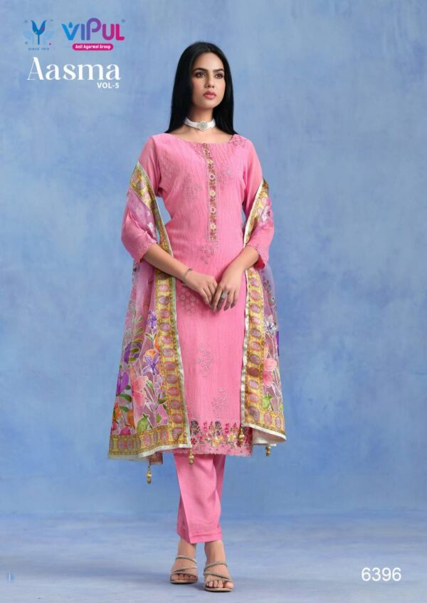 Vipul Aasma Vol 5 Catonic Geo Embroidered Designer Salwar Suits Wholesale Catalog Collection Exporter - Image 2