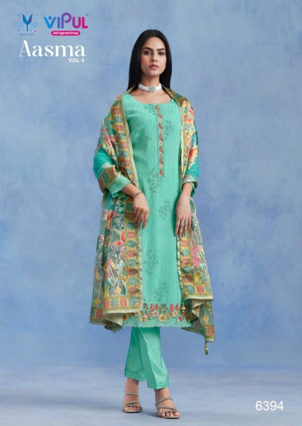 Vipul Aasma Vol 5 Catonic Geo Embroidered Designer Salwar Suits Wholesale Catalog Collection Exporter - Image 4