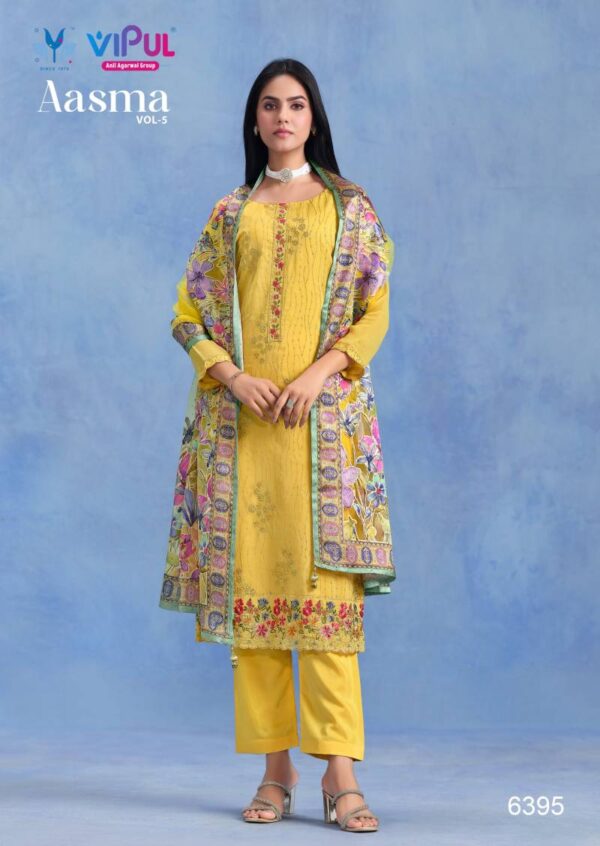 Vipul Aasma Vol 5 Catonic Geo Embroidered Designer Salwar Suits Wholesale Catalog Collection Exporter - Image 7