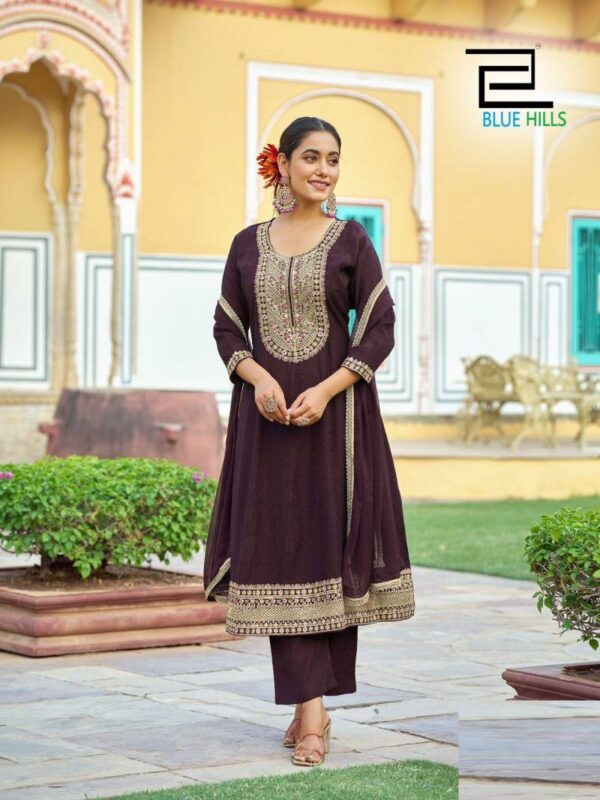 Blue Hills Mumtaz Rayon Dobby Readymade Wholesale Catalog Collection Supplier