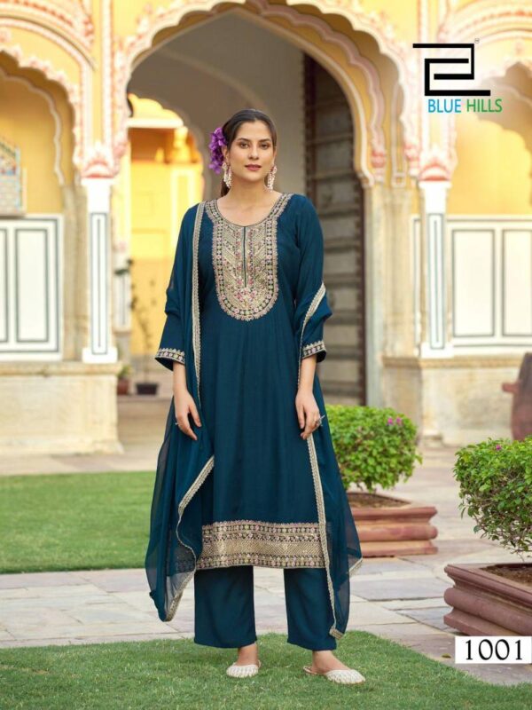 Blue Hills Mumtaz Rayon Dobby Readymade Wholesale Catalog Collection Supplier - Image 3
