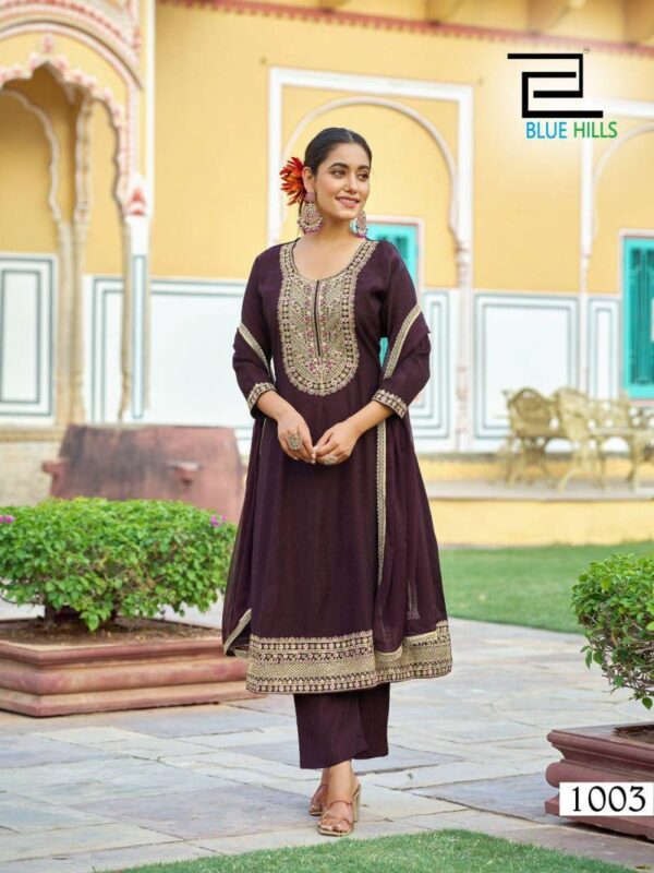 Blue Hills Mumtaz Rayon Dobby Readymade Wholesale Catalog Collection Supplier - Image 5