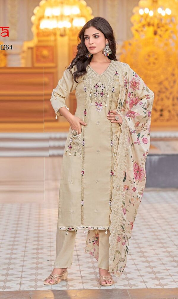 Pia 1284 Roman Shimmer Kurti Bottom With Dupatta Catalog Wholesale Collection Supplier