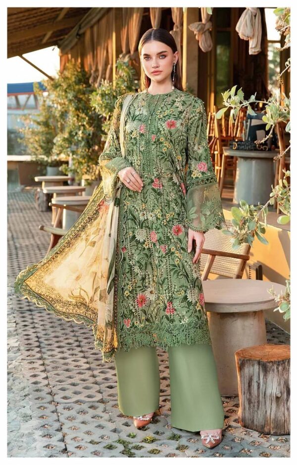 Alzohaib Az 1288 And 1289 Chiffon Dupatta Pakistani Suits Wholesale Catalog Collection Supplier