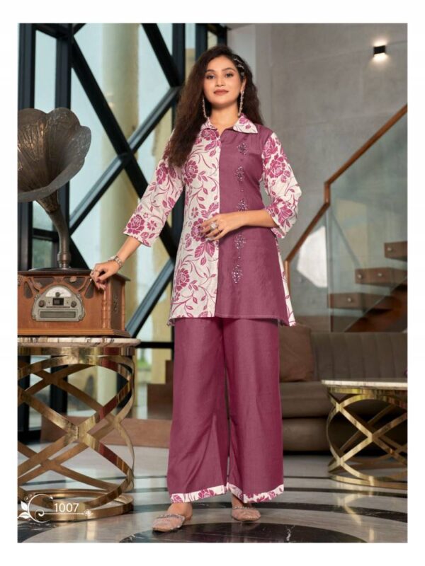 Sankheswer Lily Vol 1 Vertican Print Co Ord Set Catalog Wholesale Collection Supplier - Image 3
