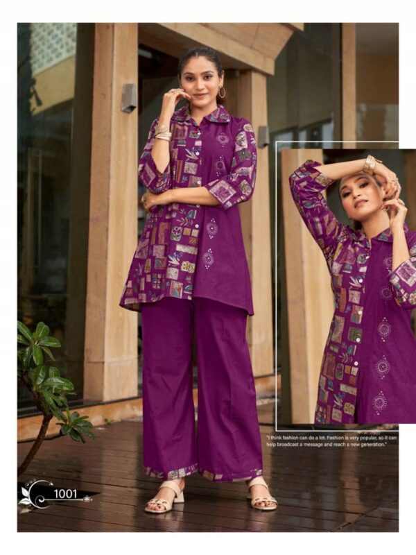 Sankheswer Lily Vol 1 Vertican Print Co Ord Set Catalog Wholesale Collection Supplier - Image 4