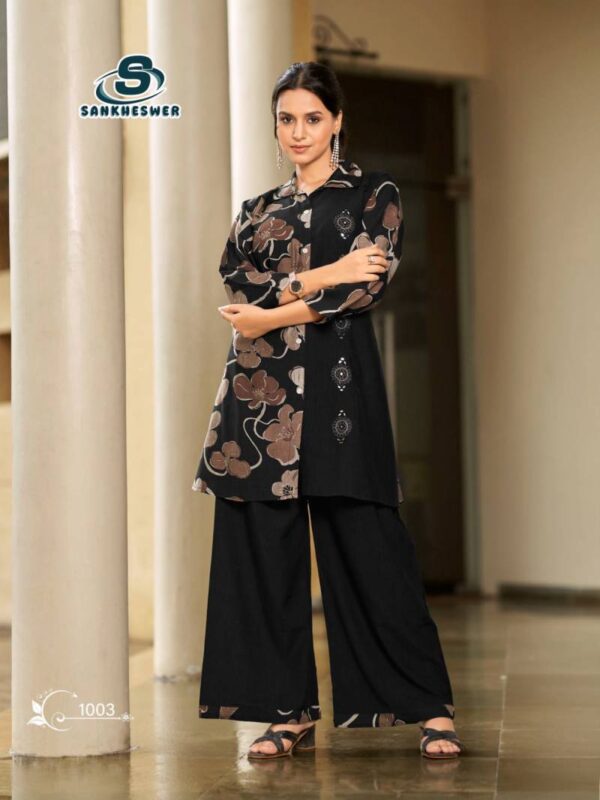 Sankheswer Lily Vol 1 Vertican Print Co Ord Set Catalog Wholesale Collection Supplier - Image 5
