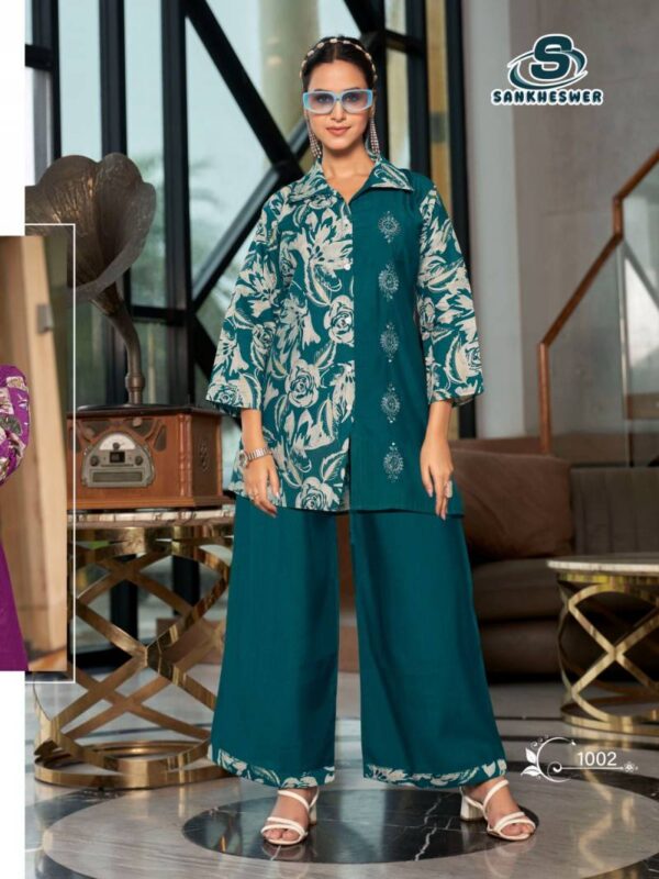 Sankheswer Lily Vol 1 Vertican Print Co Ord Set Catalog Wholesale Collection Supplier - Image 6
