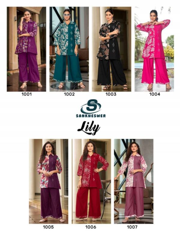 Sankheswer Lily Vol 1 Vertican Print Co Ord Set Catalog Wholesale Collection Supplier - Image 8