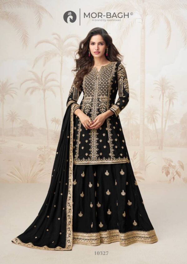 Aashirwad Mor Bagh Mumtaz Chinon Silk Salwar Kameez Wholesale Catalog Collection Supplier - Image 4