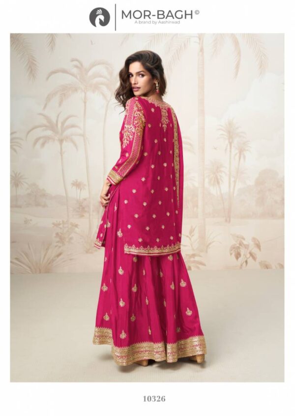 Aashirwad Mor Bagh Mumtaz Chinon Silk Salwar Kameez Wholesale Catalog Collection Supplier - Image 6