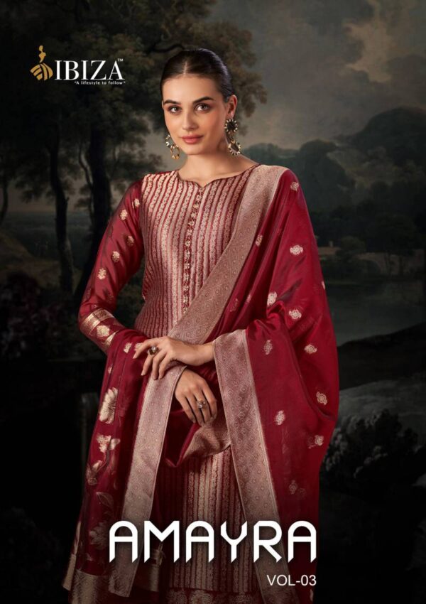 Ibiza Amayra Vol 3 Banglory Silk Jacquard Salwar Kameez Wholesale Catalog Collection Supplier