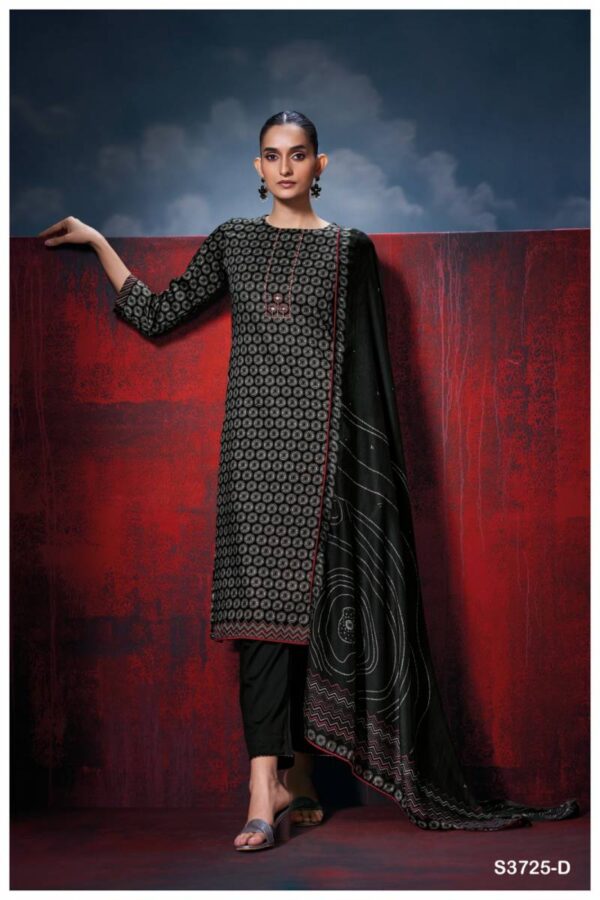 Ganga Kiyana Cotton Satin Printed Salwar Kameez Wholesale Catalog Collection Supplier - Image 5