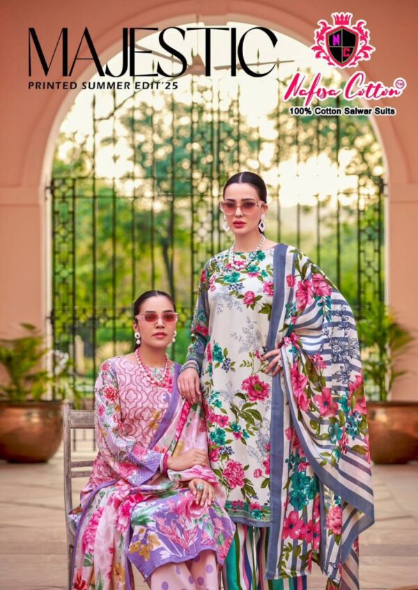 Nafisa Majestic Soft Cotton Digital Printed Dress Material Wholesale Catalog Collection Supplier