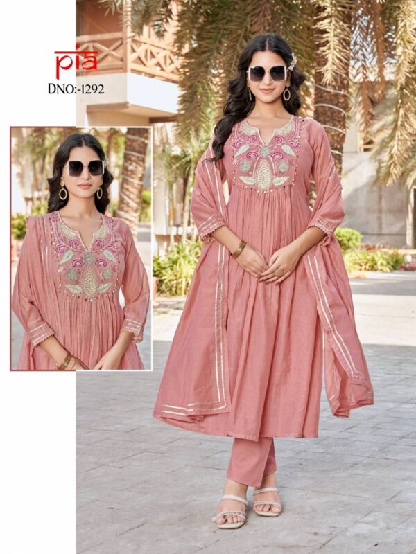Pia 1292 Malchandari Kurti Bottom With Dupatta Wholesale Catalog Collection Supplier - Image 2