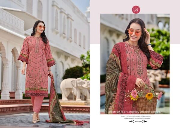 Belliza Bin Saeed Vol 8 Cotton Digital Printed Dress Material Wholesale Catalog Collection Supplier - Image 3