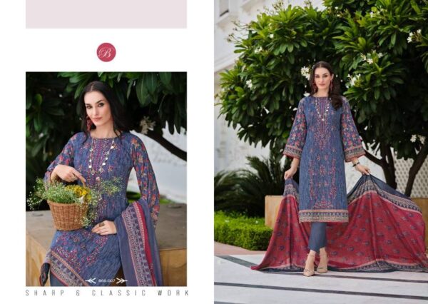 Belliza Bin Saeed Vol 8 Cotton Digital Printed Dress Material Wholesale Catalog Collection Supplier - Image 7