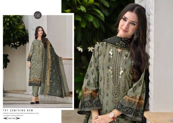 Belliza Bin Saeed Vol 8 Cotton Digital Printed Dress Material Wholesale Catalog Collection Supplier - Image 9