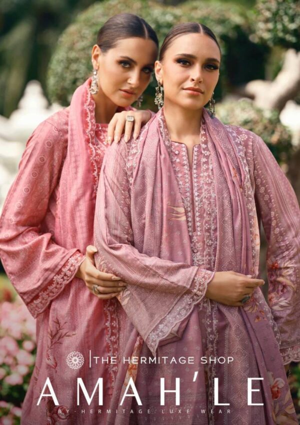 Hermitage Amahle Embroidered Fancy Dress Material Wholesale Catalog Collection Exporter