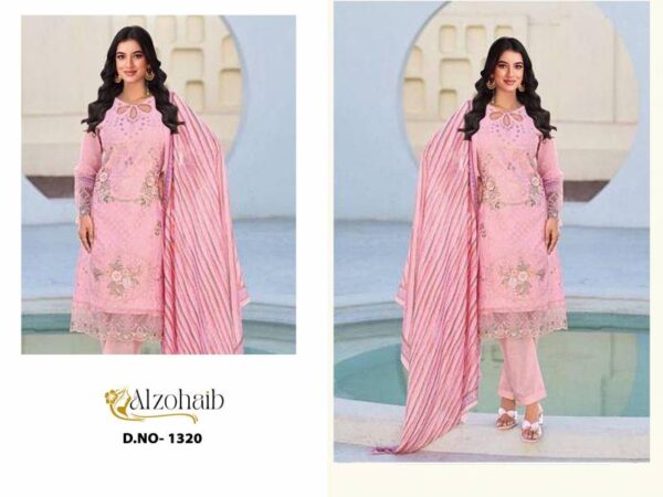 Alzohaib Yasmin Chiffon Dupatta Pakistani Salwar Suits Wholesale Catalog Collection Supplier - Image 2
