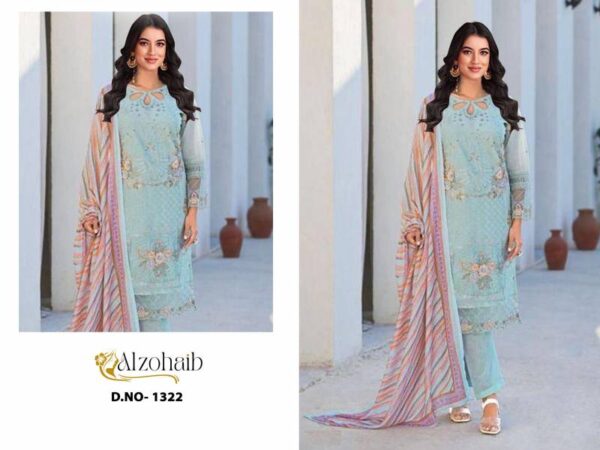 Alzohaib Yasmin Chiffon Dupatta Pakistani Salwar Suits Wholesale Catalog Collection Supplier - Image 4