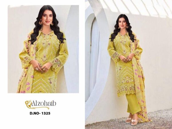 Alzohaib Yasmin Chiffon Dupatta Pakistani Salwar Suits Wholesale Catalog Collection Supplier - Image 5