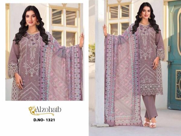 Alzohaib Yasmin Chiffon Dupatta Pakistani Salwar Suits Wholesale Catalog Collection Supplier - Image 6
