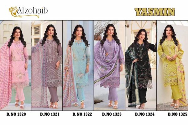 Alzohaib Yasmin Chiffon Dupatta Pakistani Salwar Suits Wholesale Catalog Collection Supplier - Image 8
